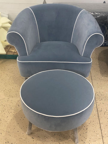 Reupholstered Gray Lounge Set