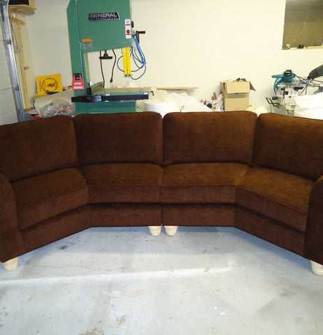 Reupholstered Sectional Sofa After