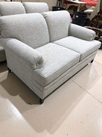 Reupholstered Gray Sofa