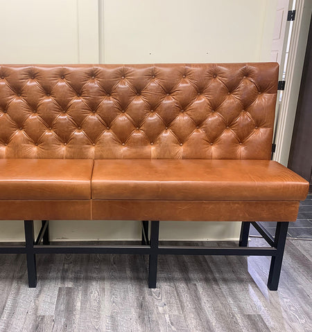 Reupholstered Leather Booth